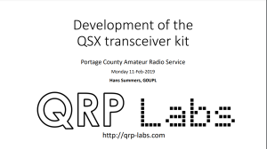 QRP-Labs, Development of the QSX Transceiver